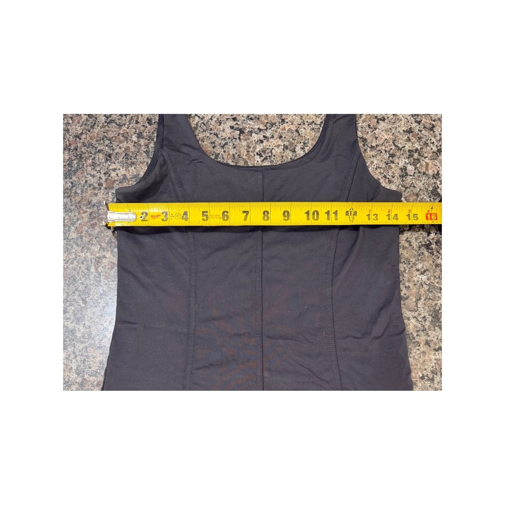 Tahari Modern Essentials Womens Black Scoop Neck Tank Top Size S Small Seamed - Picture 5 of 5